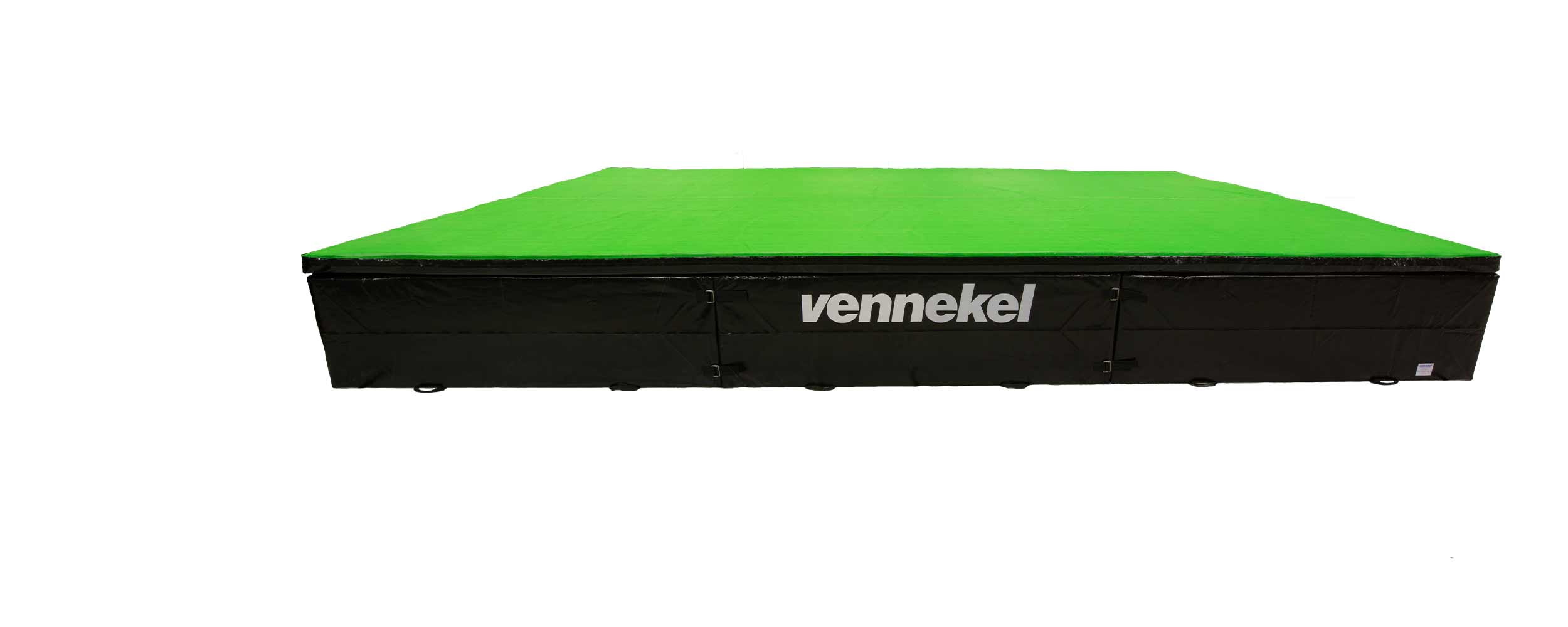 Grün schwarze Hochsprungmatte der Marke Vennekel